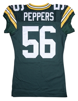 2015 Julius Peppers Game Used Green Bay Packers Home Jersey Photo Matched To 11/15/2015 (Resolution Photomatching)